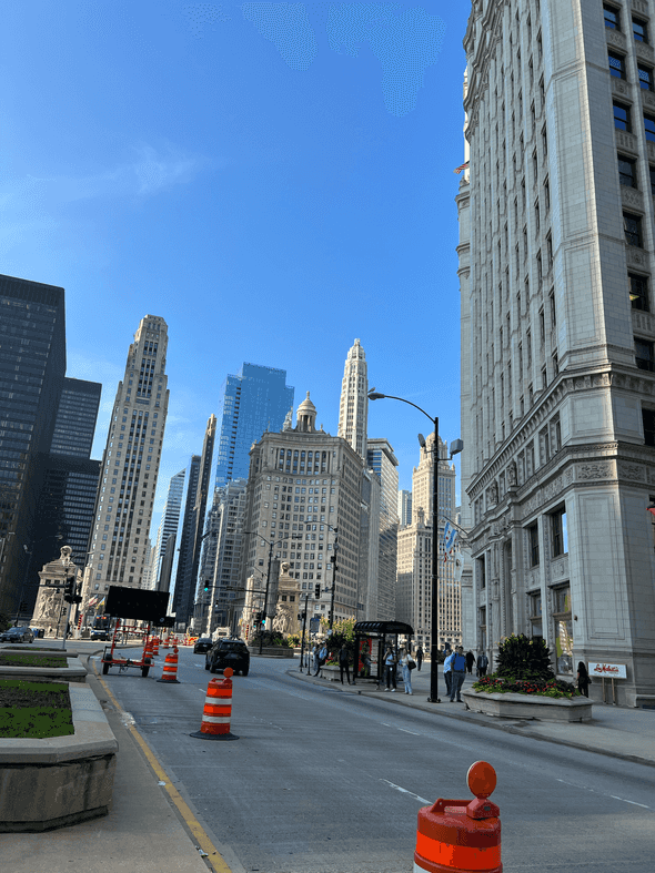 The Magnificent Mile in Chicago.