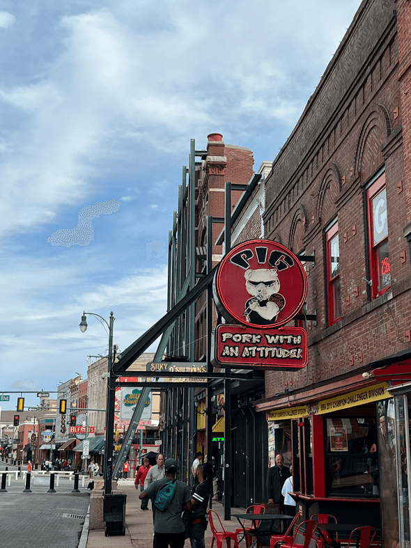 Beale Street in Memphis, Tennessee.
